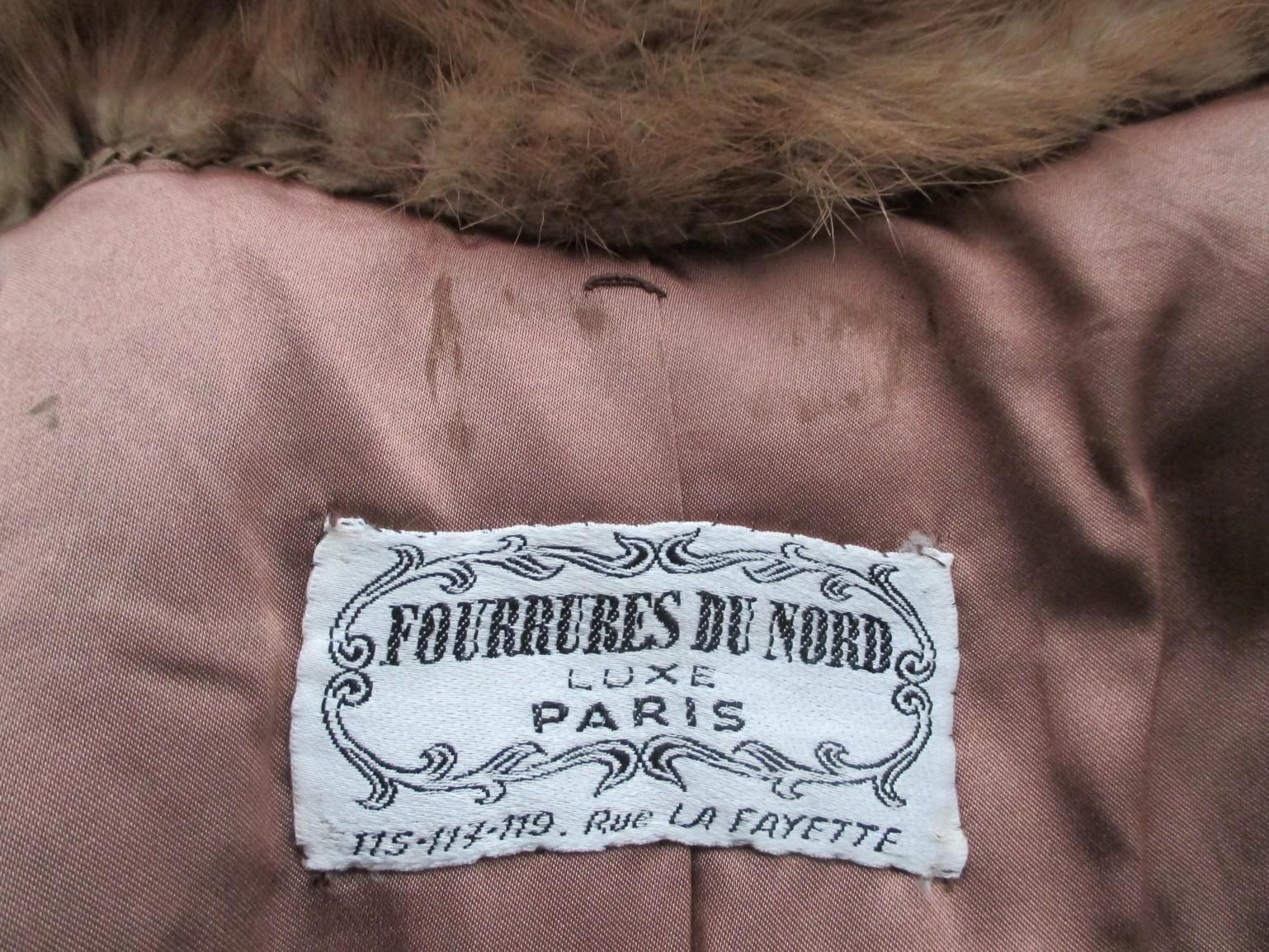 Vintage Paris Chevron Mink fur coat 1