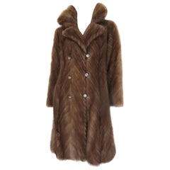 Vintage Paris Chevron Mink fur coat