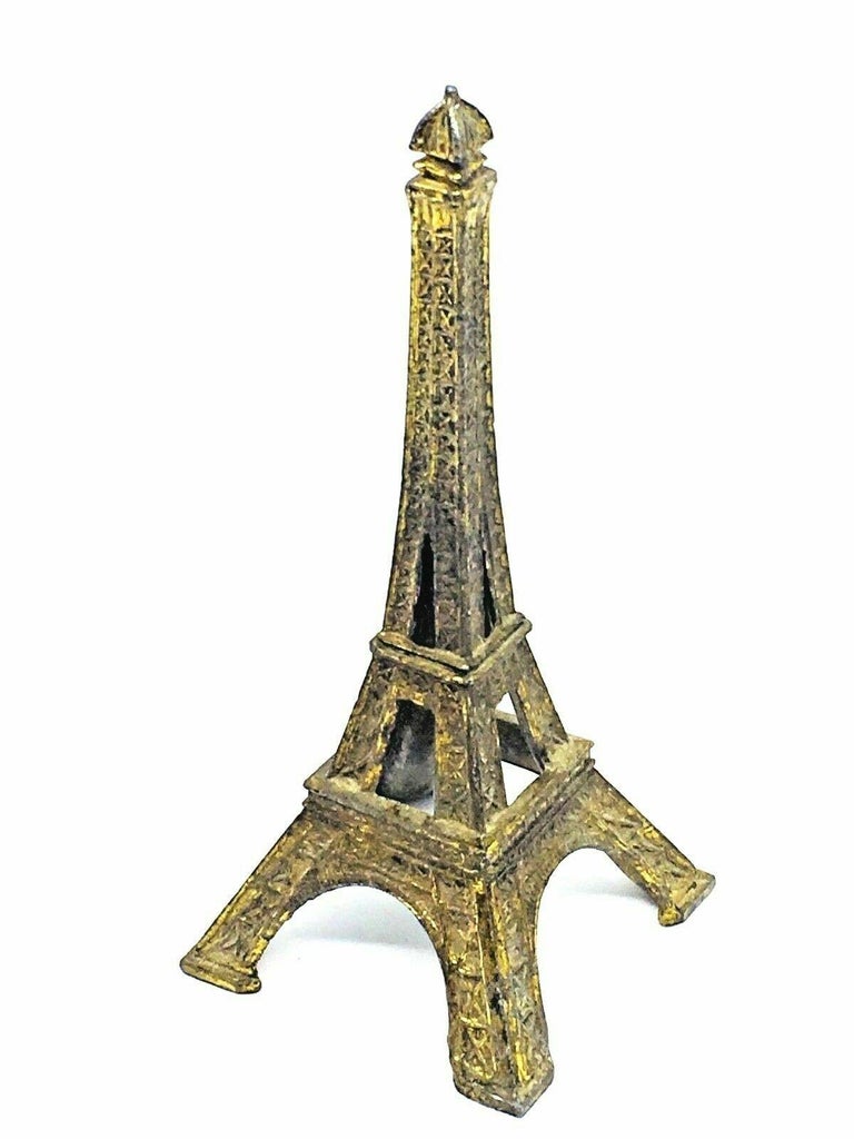 Vintage Paris Eiffel Tower French Souvenir Building Metal, 1950s For