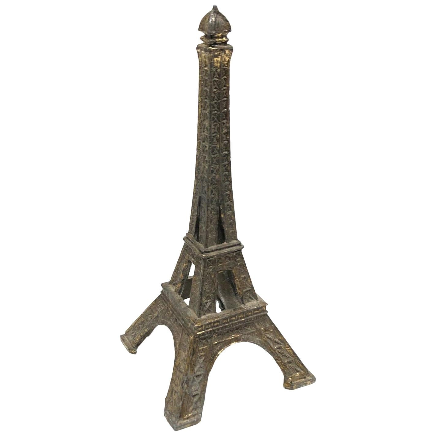 Vintage Paris Eiffel Tower French Souvenir Building Metal, 1950s