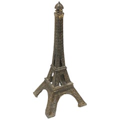 Vintage Paris Eiffel Tower French Souvenir Building Metal:: 1950s