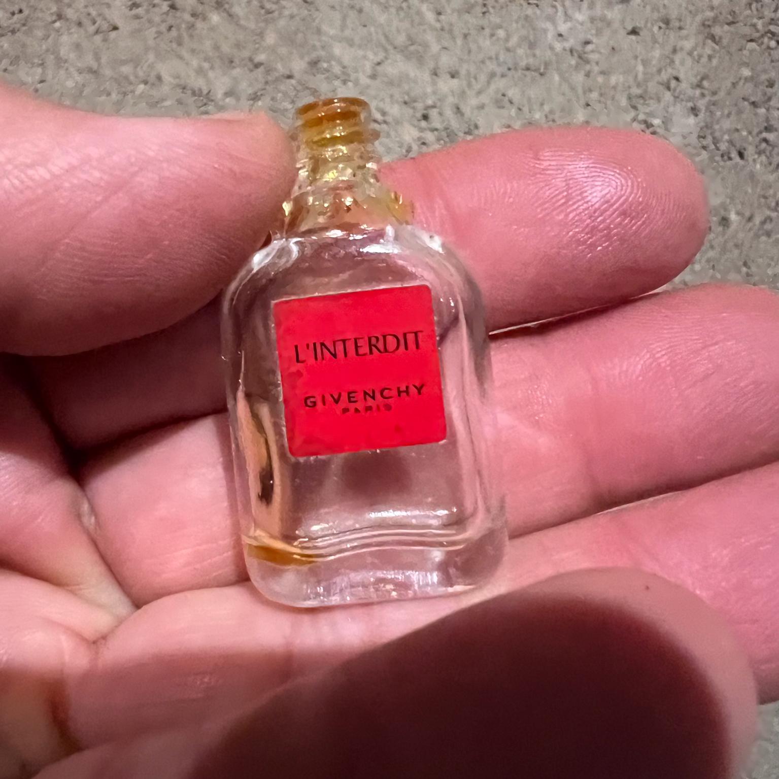 Vintage Paris Vanity Four Miniature Glass Perfume Bottles For Sale 5