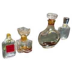 Paris Vanity Four Miniature Glass Perfume Bottles