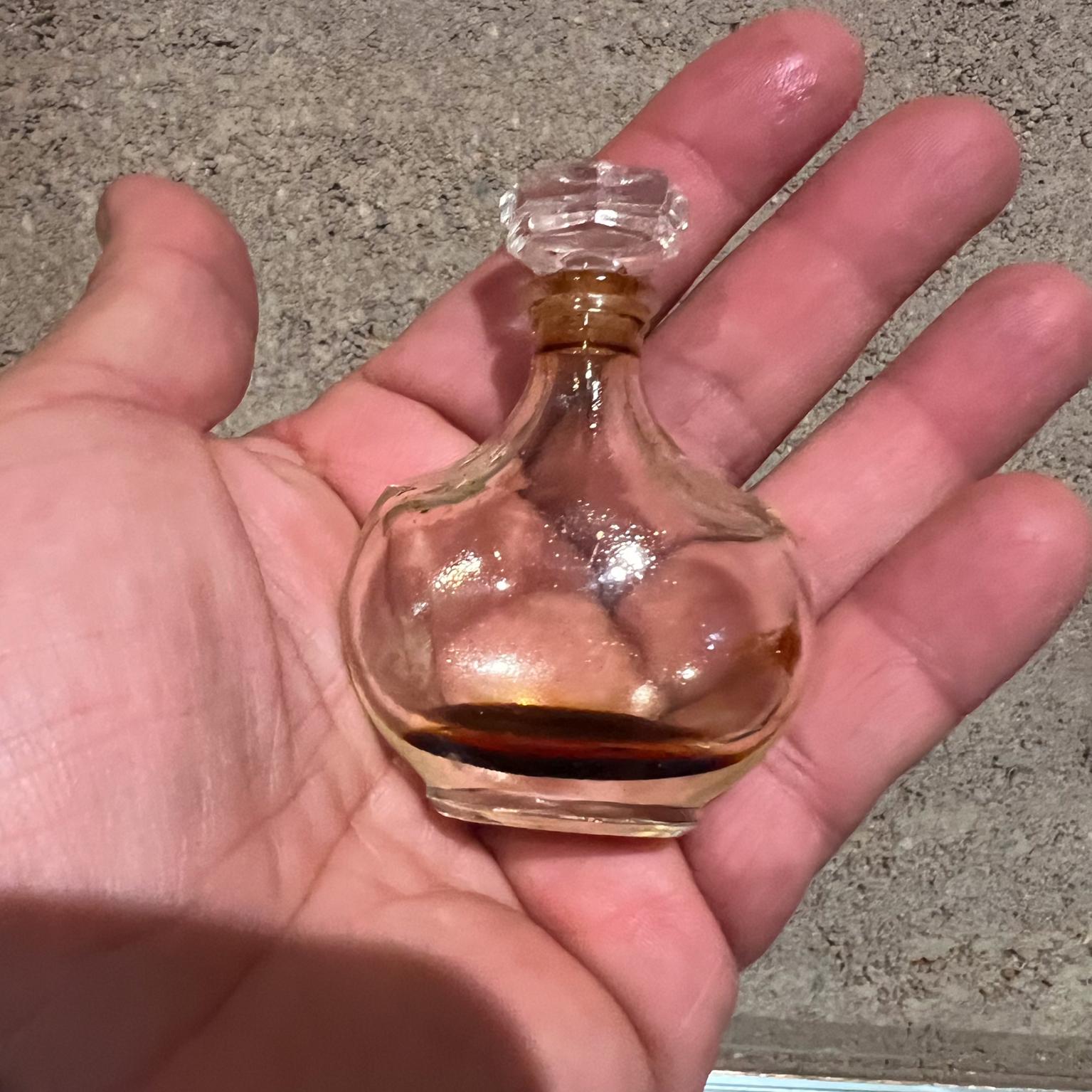 20th Century Vintage Paris Vanity Four Miniature Glass Perfume Bottles For Sale