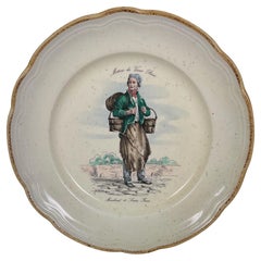 Vintage Parisian Decorative Plate, Italian-Made, 10-Inch Diameter - 2Y523