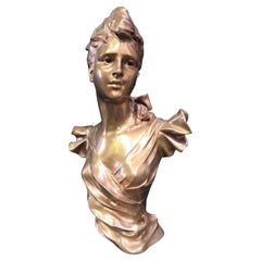 Buste en bronze vintage Parisin signé George Courday
