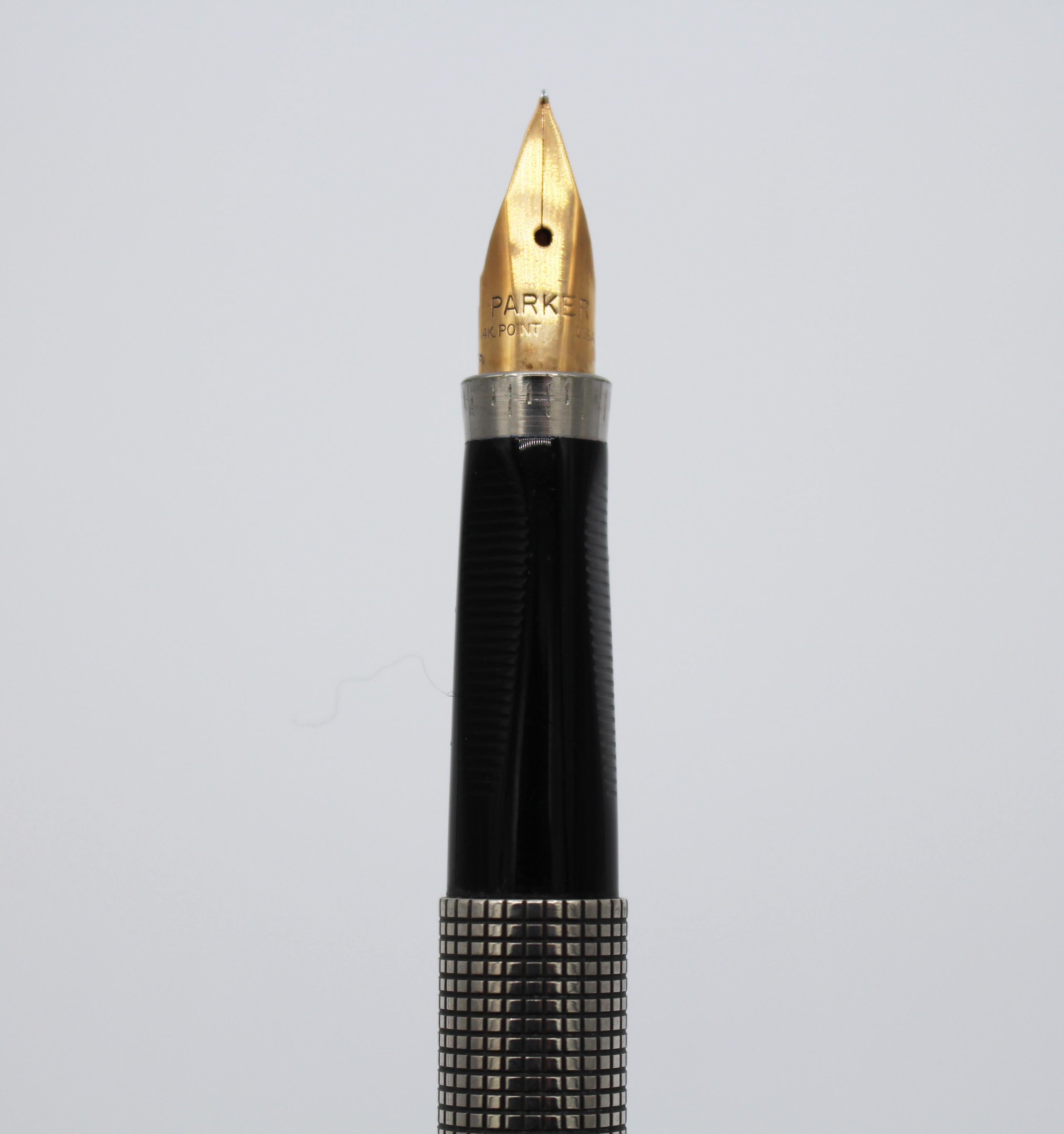 Vintage Parker 75 Cisele Sterling and Gilt Fountain Pen and Pencil Set ...