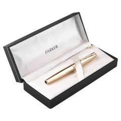 Vintage Parker Gold-Filled Fountain Pen with Arrow Clip, Box and Papers