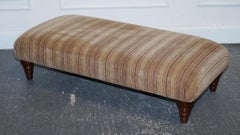 VINTAGE PARKER KNOLL FABRIC FOOTSTOOL OTTOMAN MATCHING SOFA AVAiLABLE
