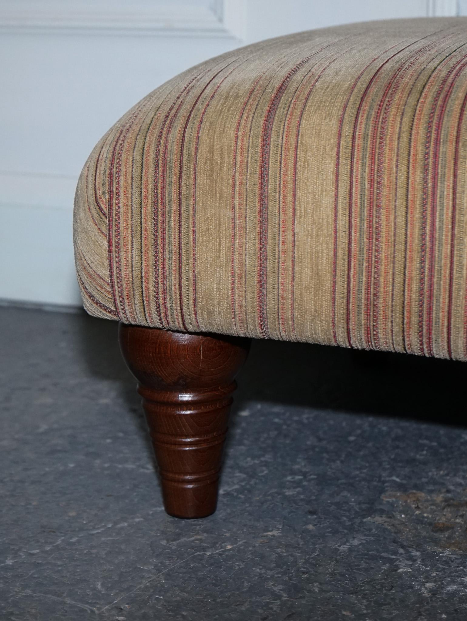 20th Century VINTAGE PARKER KNOLL FABRIC FOOTSTOOL OTTOMAN MATCHING SOFA AVAiLABLE For Sale