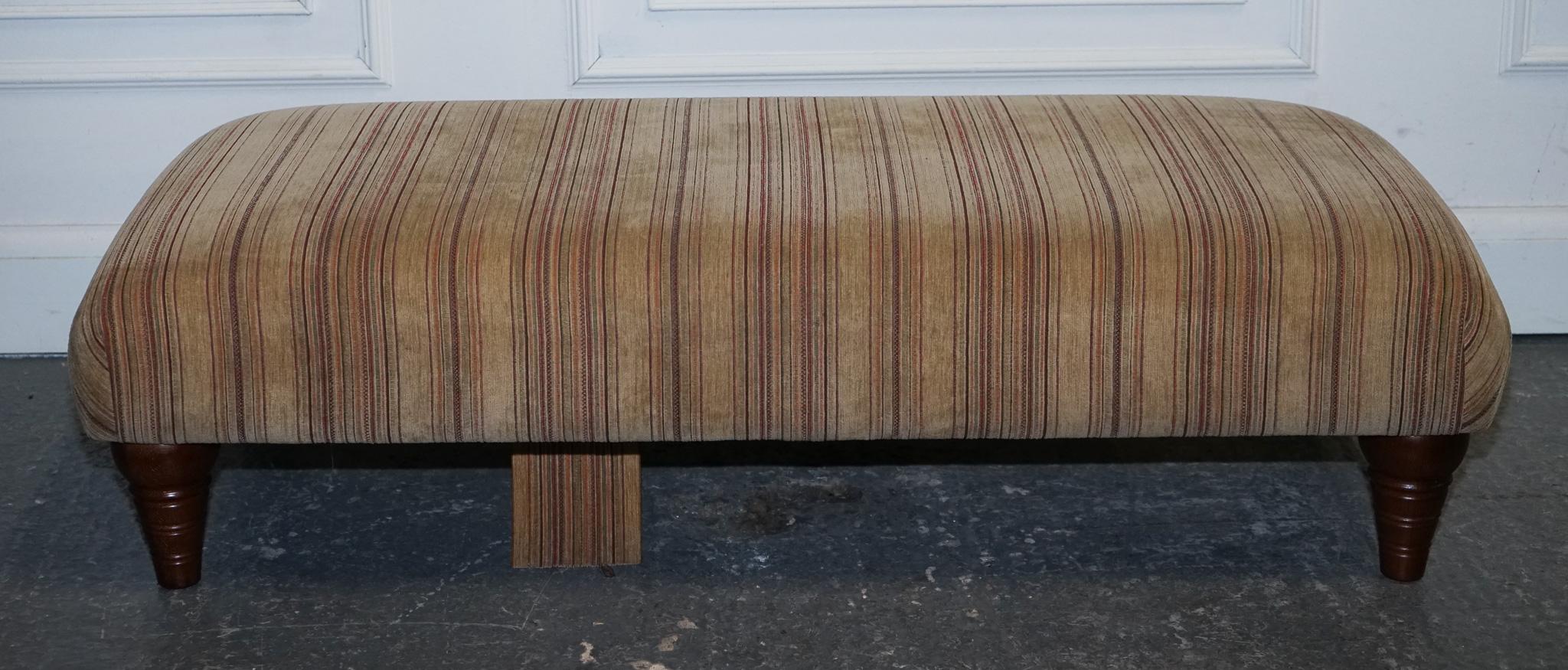 VINTAGE PARKER KNOLL FABRIC FOOTSTOOL OTTOMAN MATCHING SOFA AVAiLABLE For Sale 1