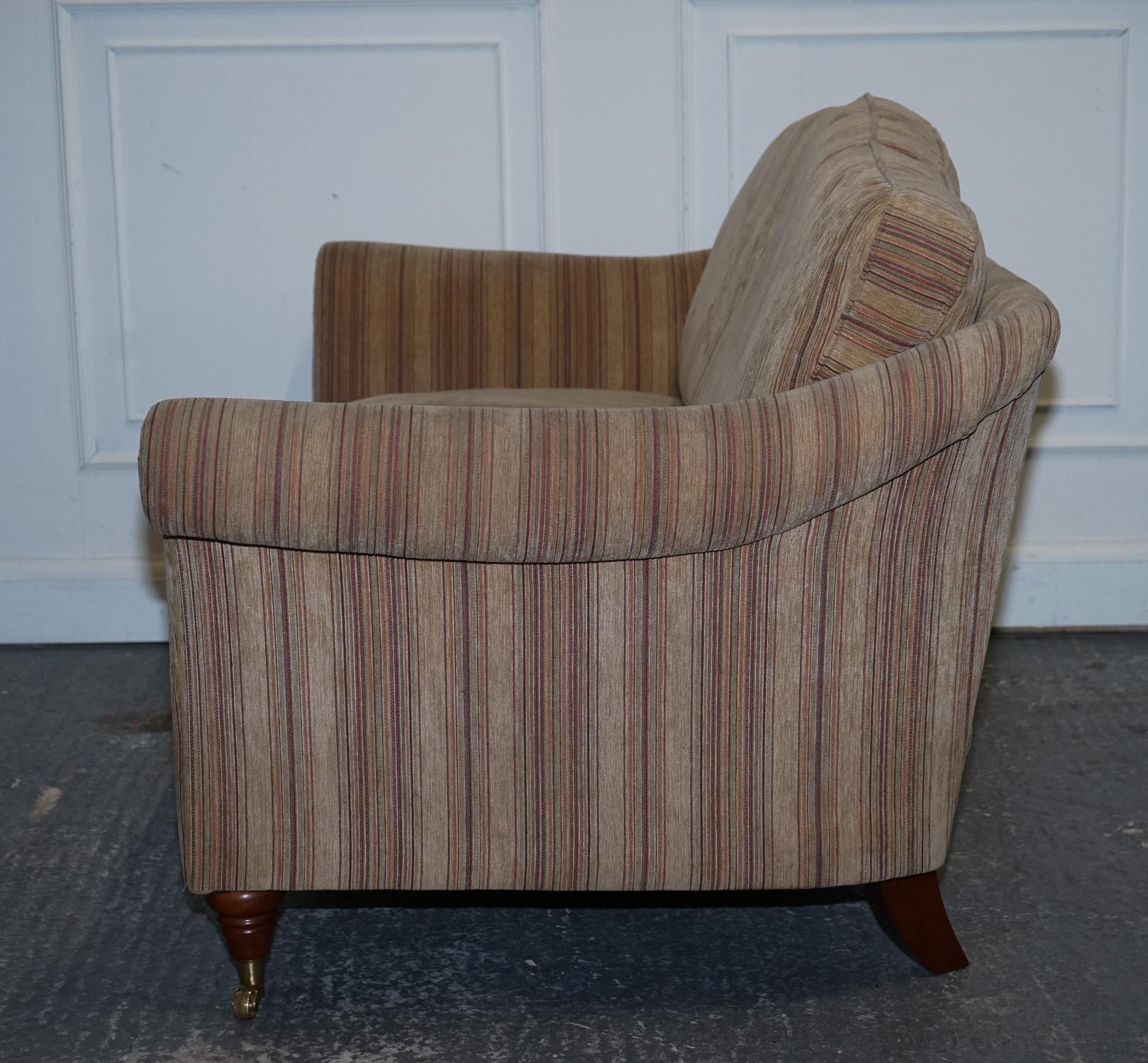 VINTAGE PARKER KNOLL WESTBURY 2 SITZER FABRIC SOFA MIT GUSSFÜSSEN im Angebot 4