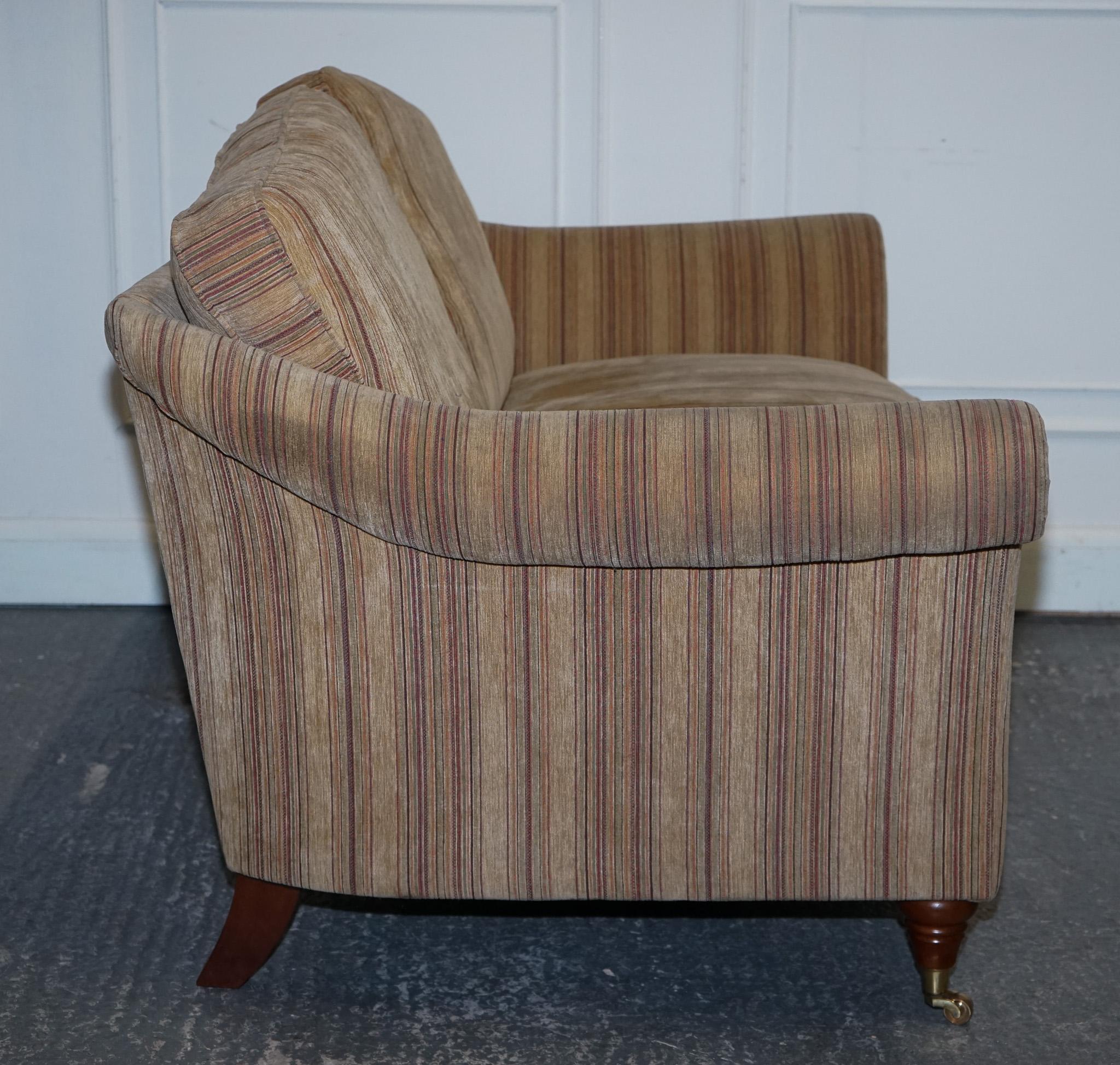 VINTAGE PARKER KNOLL WESTBURY 2 SITZER FABRIC SOFA MIT GUSSFÜSSEN im Angebot 5