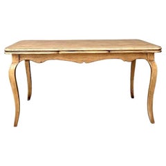 Vintage Parquet Inlay Extendable Dining Table