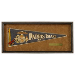 Vintage Parris Island, South Carolina Felt Pennant