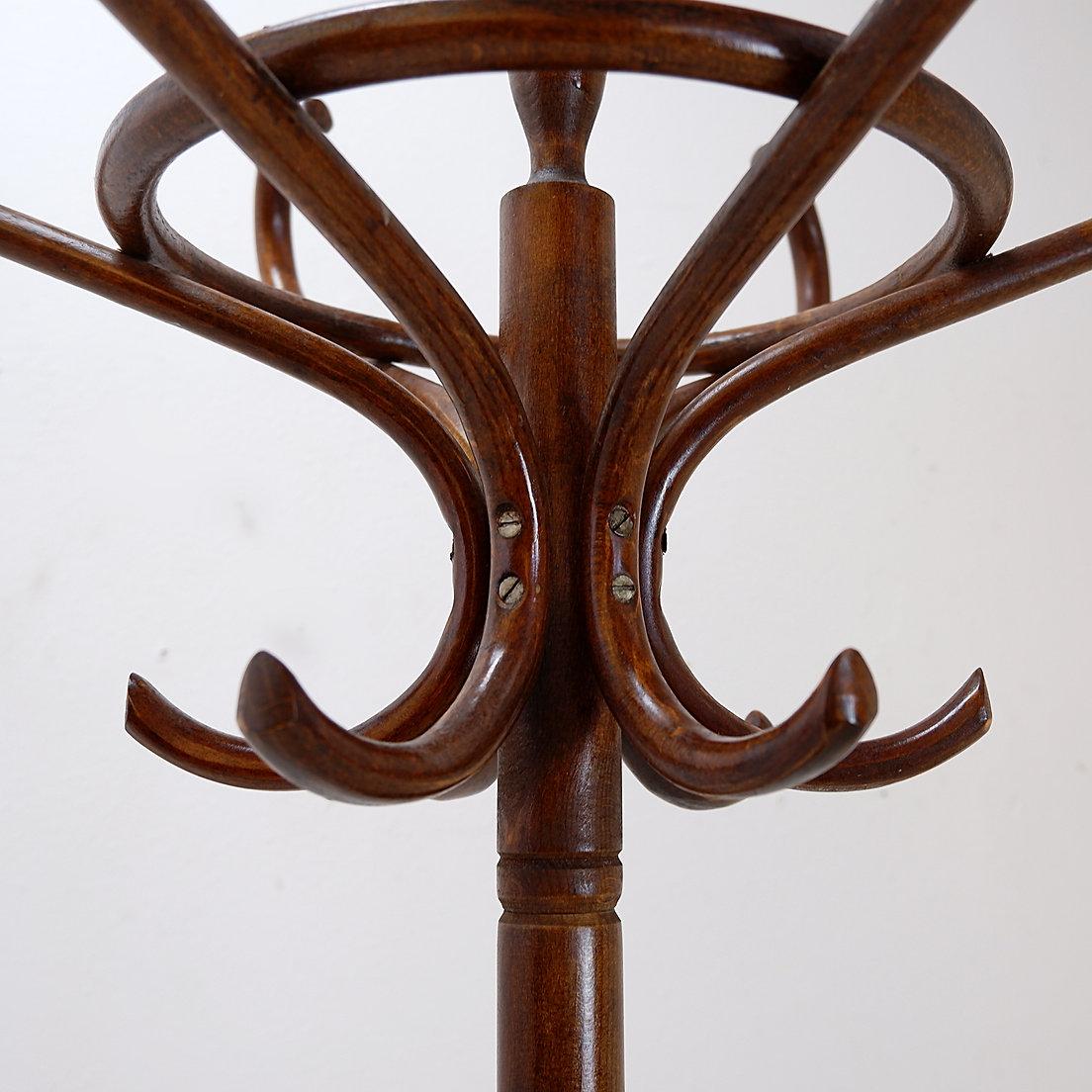 Appendiabiti vintage a pappagallo in legno di bengala - stile Thonet - inizio XX secolo in vendita 9
