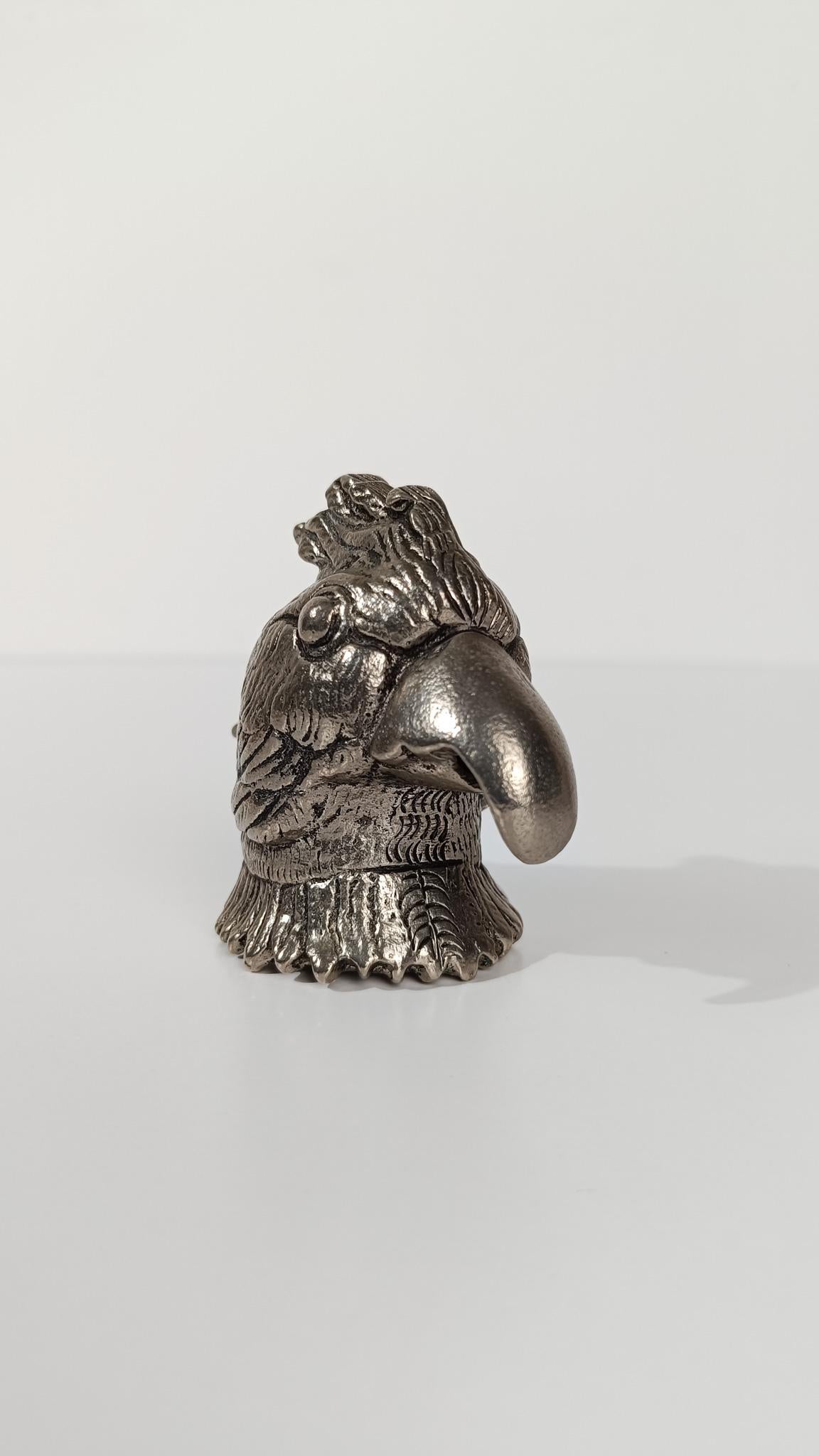 Décapsuleur tête de perroquet vintage style Gucci, A Silver, 70s en vente 6