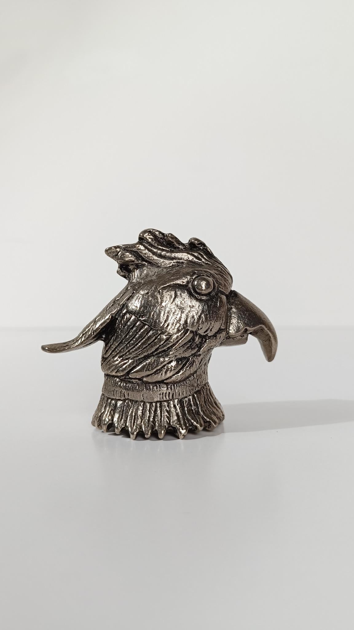 Décapsuleur tête de perroquet vintage style Gucci, A Silver, 70s en vente 7