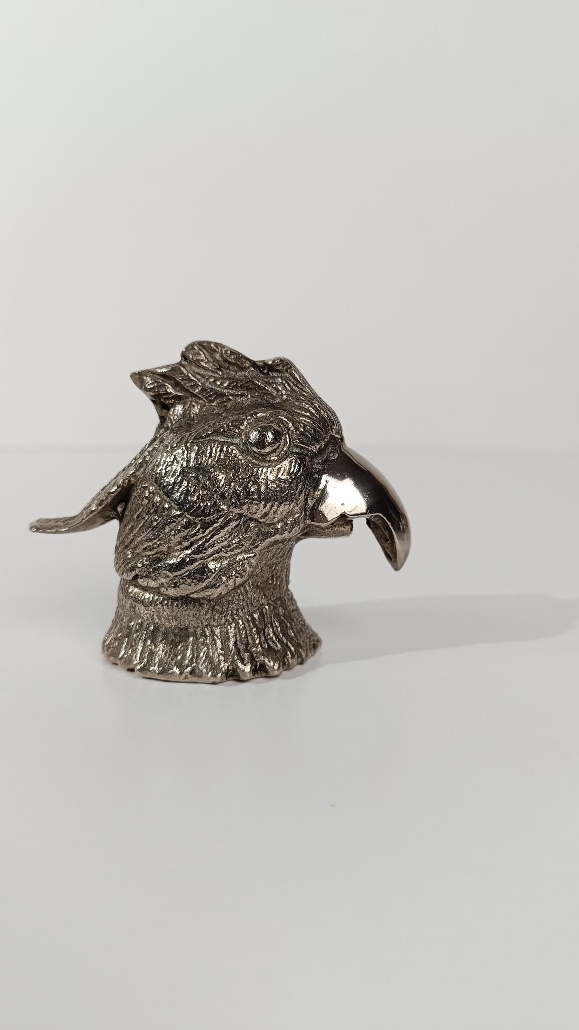 Décapsuleur tête de perroquet vintage style Gucci, A Silver, 70s en vente 9