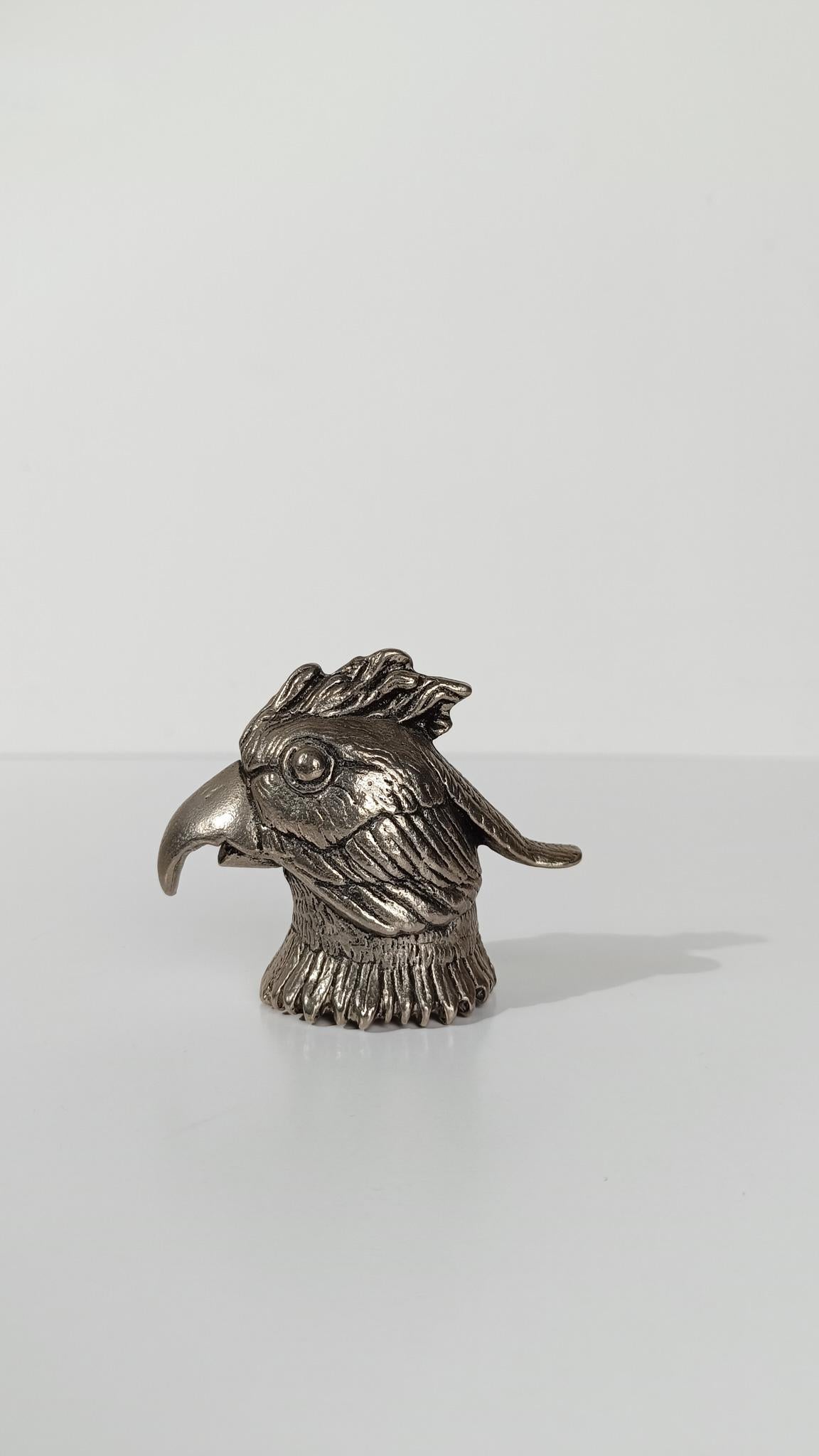 Décapsuleur tête de perroquet vintage style Gucci, A Silver, 70s en vente 10