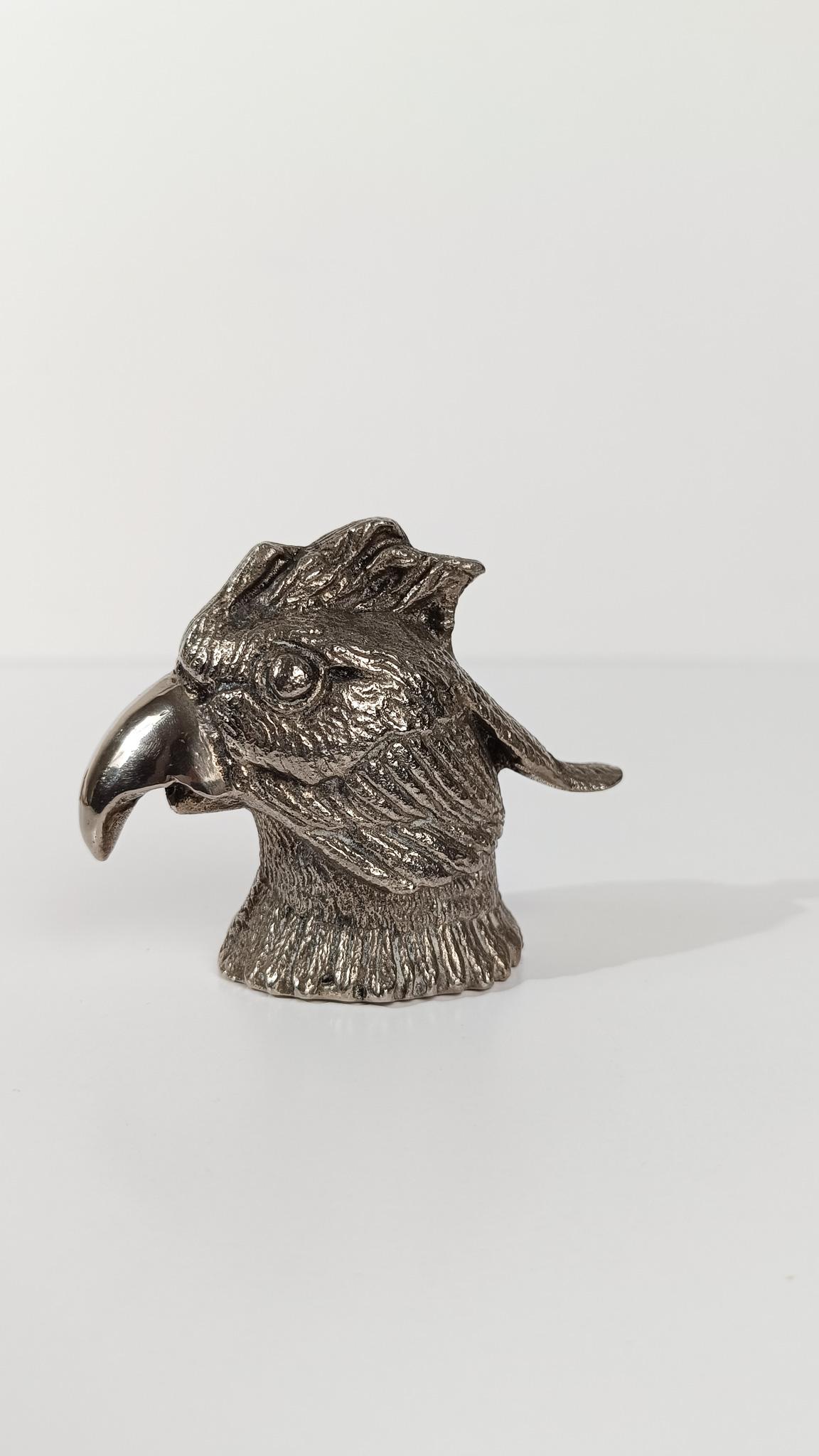 Décapsuleur tête de perroquet vintage style Gucci, A Silver, 70s en vente 12