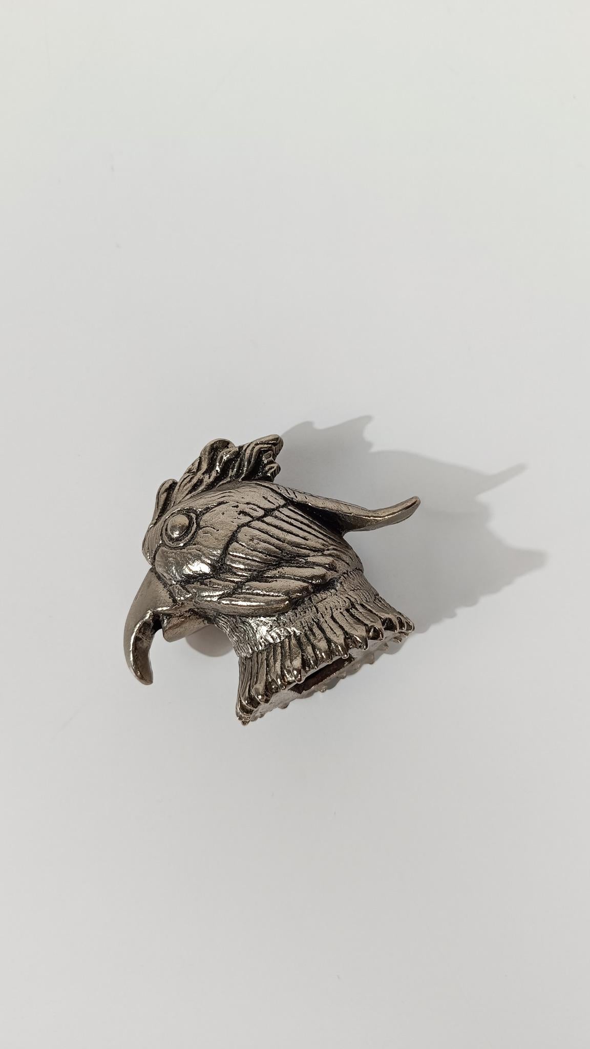 Décapsuleur tête de perroquet vintage style Gucci, A Silver, 70s Bon état - En vente à Roma, IT