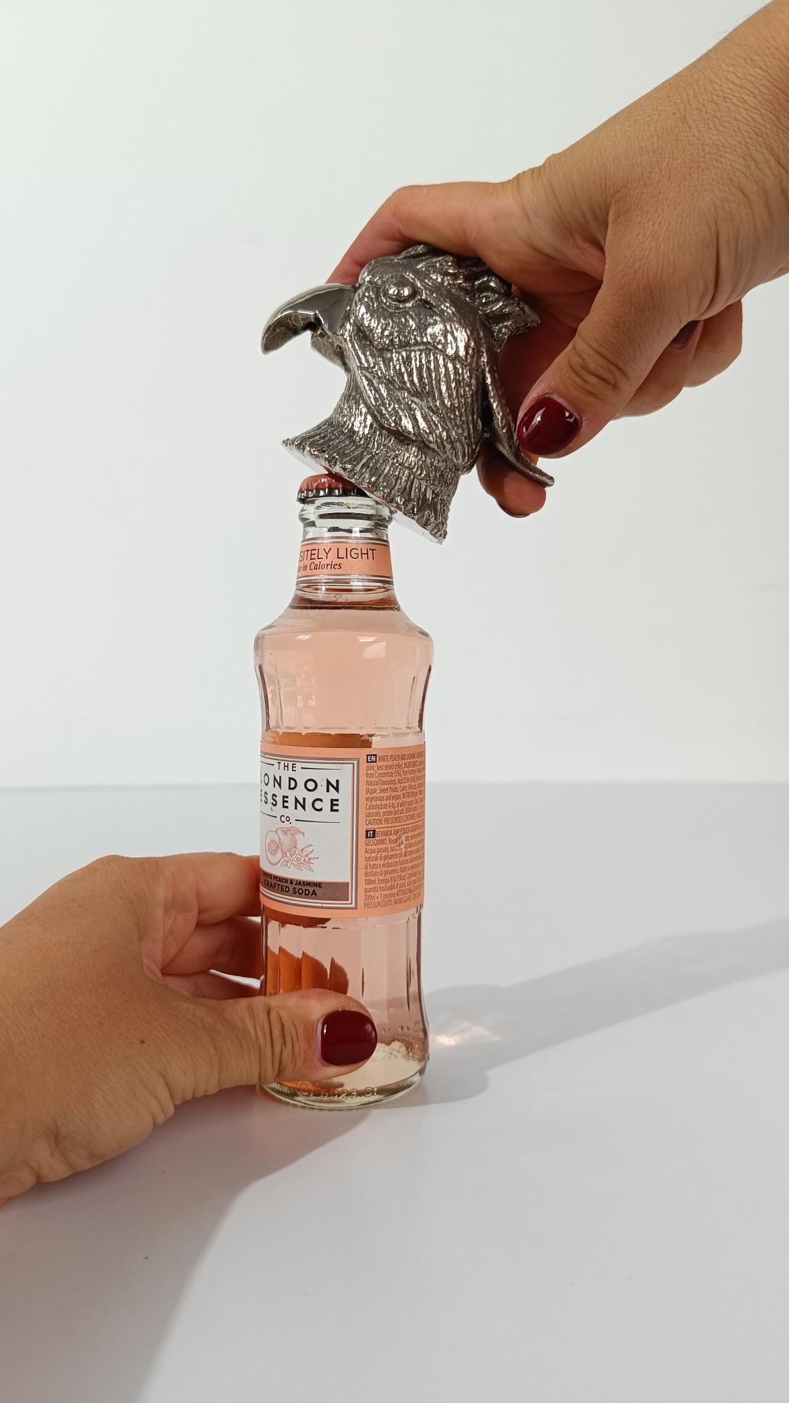 Décapsuleur tête de perroquet vintage style Gucci, A Silver, 70s Bon état - En vente à Roma, IT