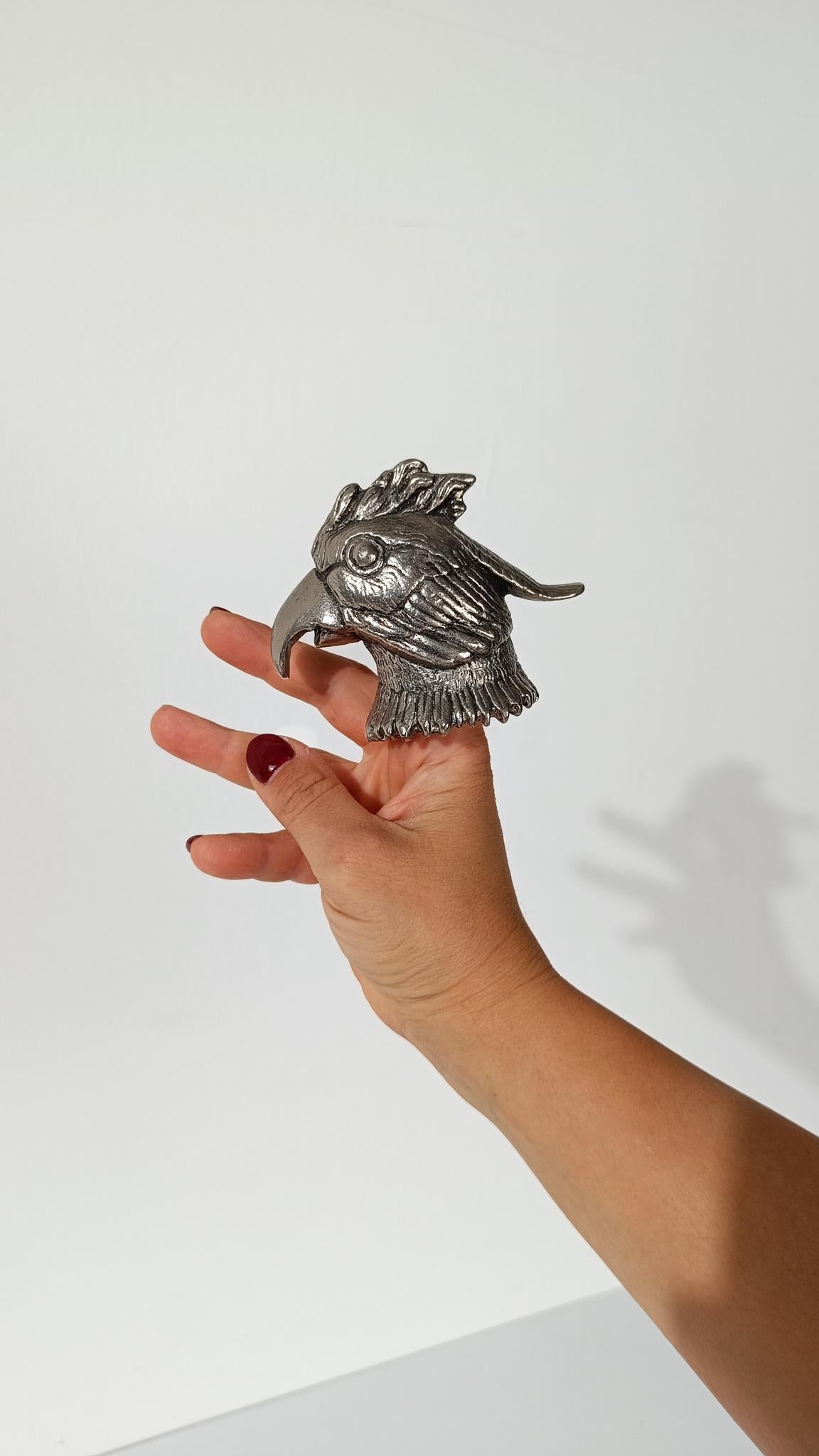 Décapsuleur tête de perroquet vintage style Gucci, A Silver, 70s en vente 1