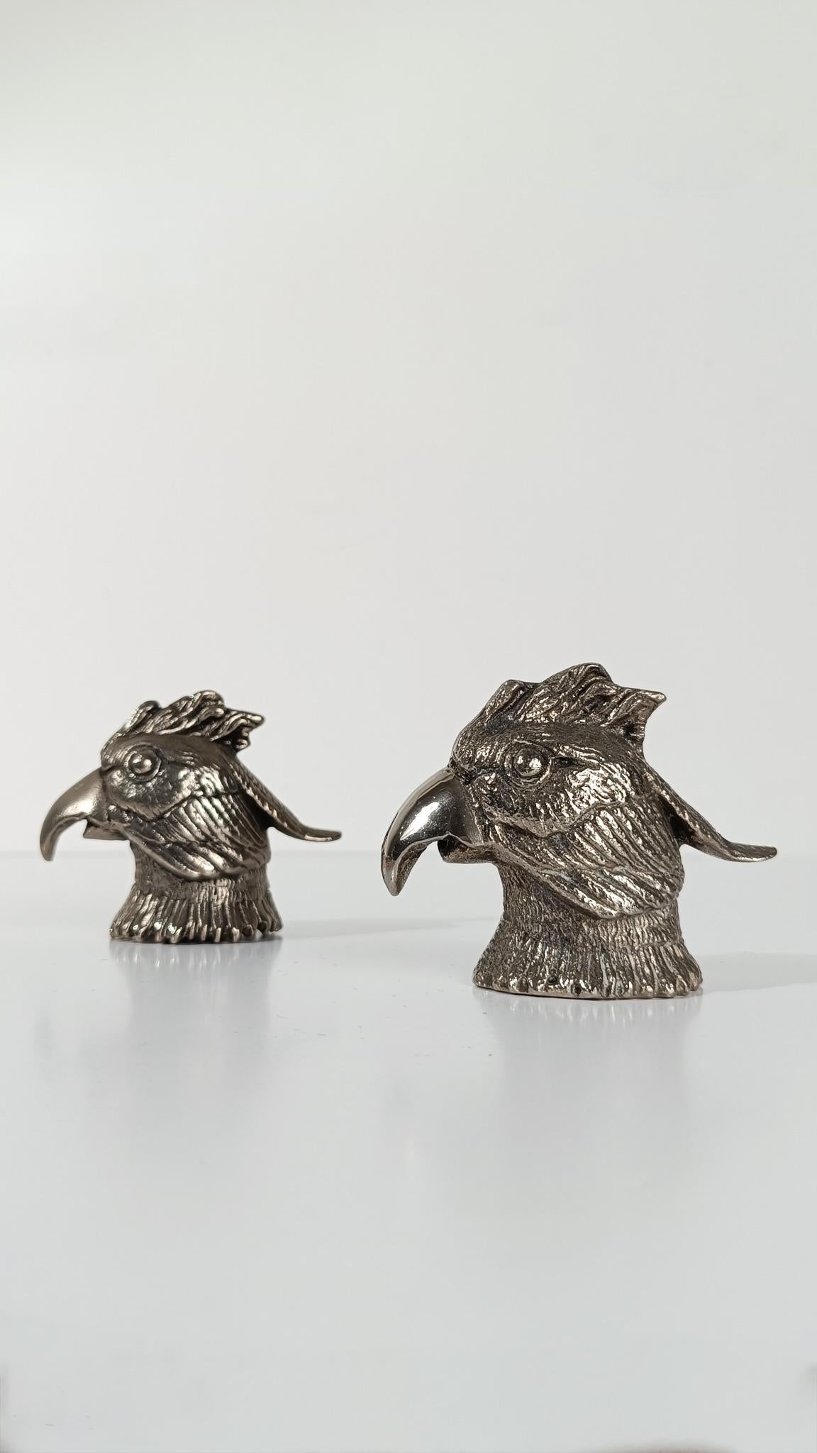 Décapsuleur tête de perroquet vintage style Gucci, A Silver, 70s en vente 1