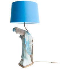 Vintage Parrot Lamp, German, circa 1950