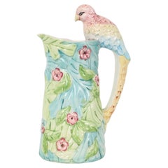 Vintage Parrot Vase Carafe Water Jug Ceramic 30cm
