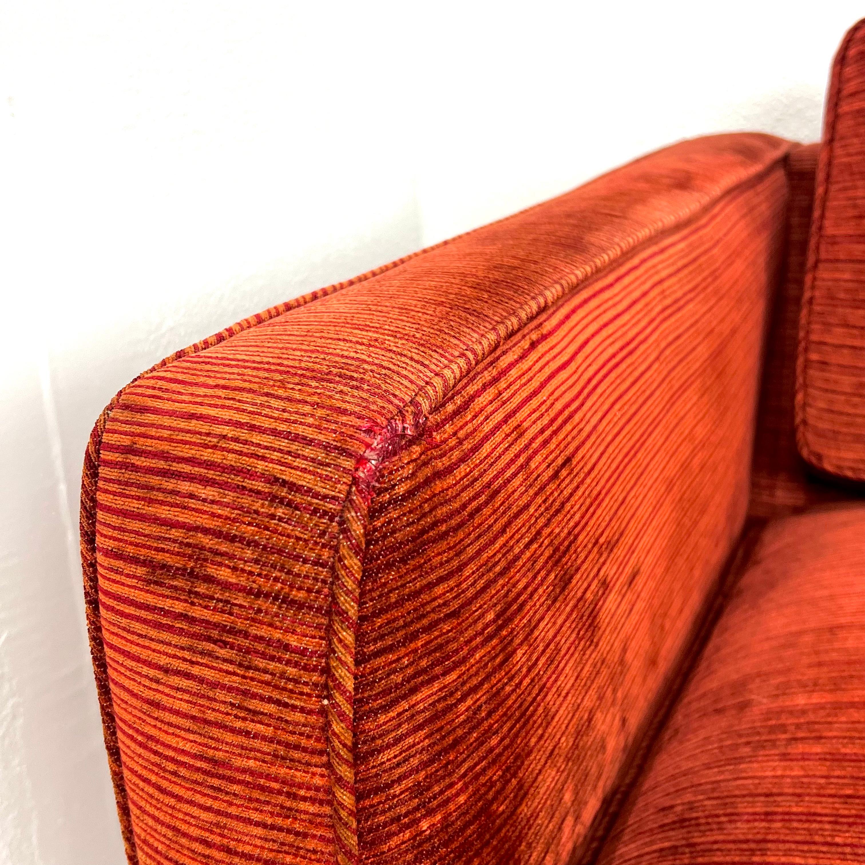 Vintage Parsons Loveseat in the Style of Milo Baughman 1