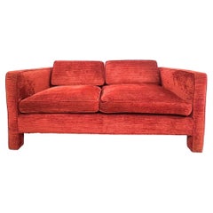 Vintage Parsons Loveseat in the Style of Milo Baughman