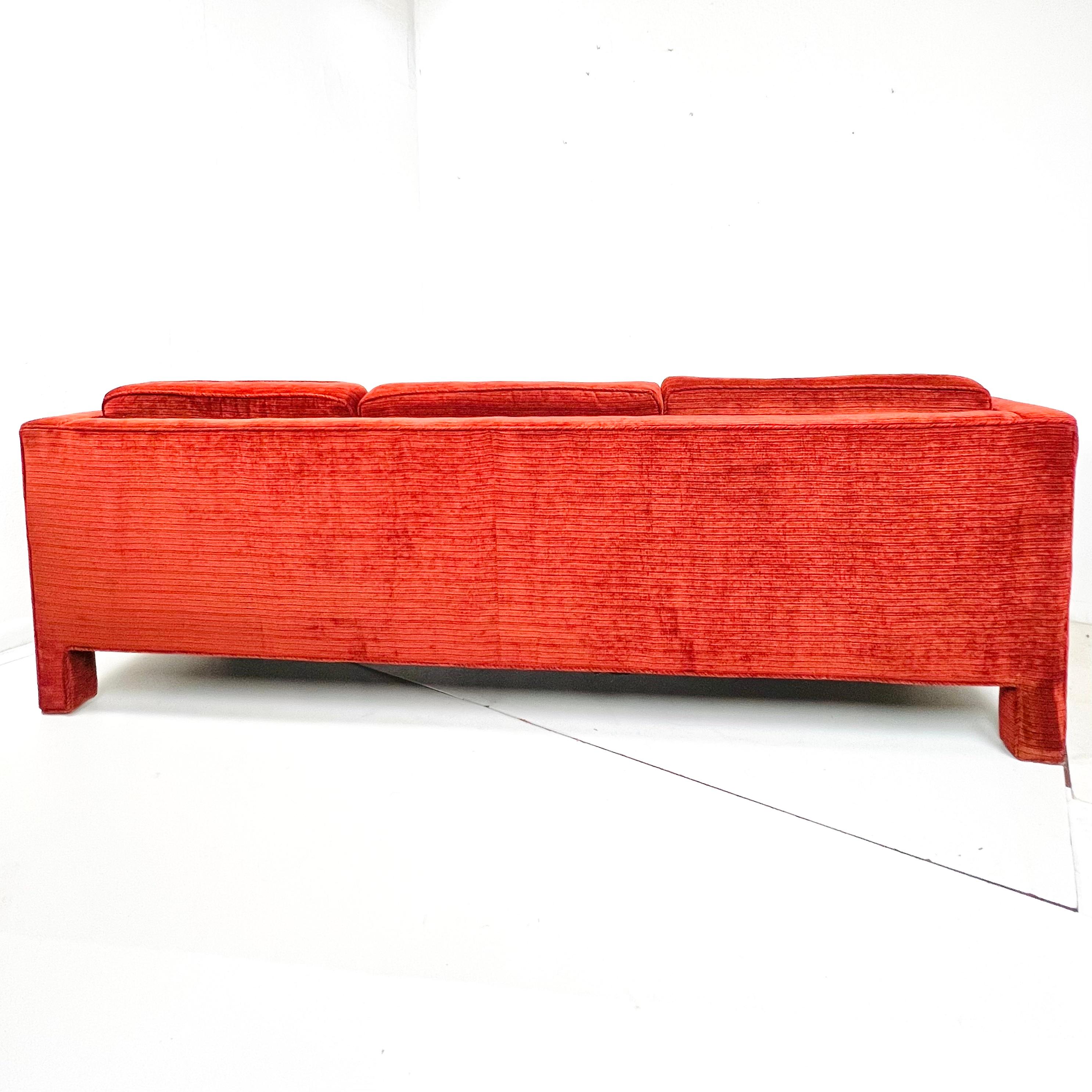 Vintage Parsons Sofa in the Style of Milo Baughman 9