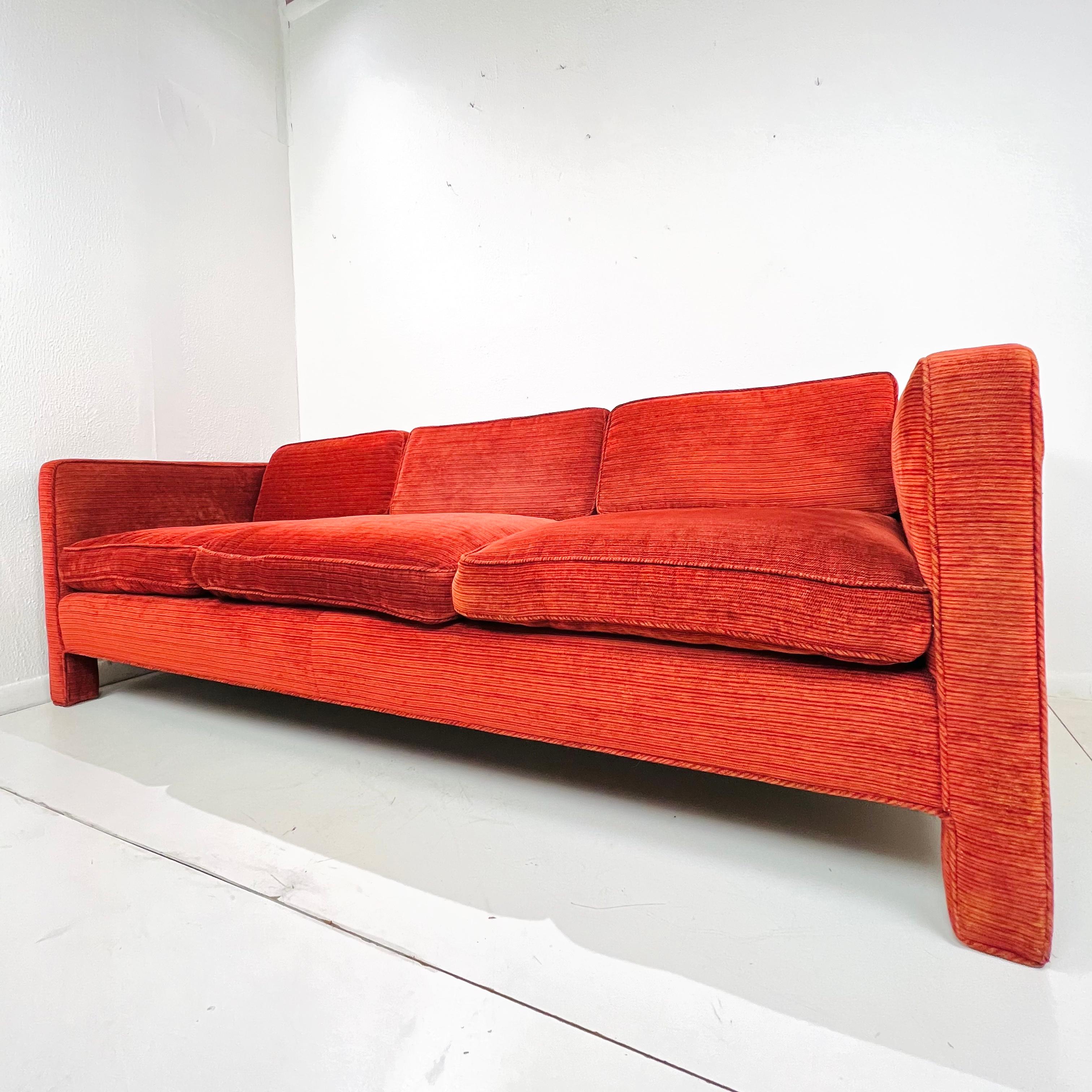American Vintage Parsons Sofa in the Style of Milo Baughman