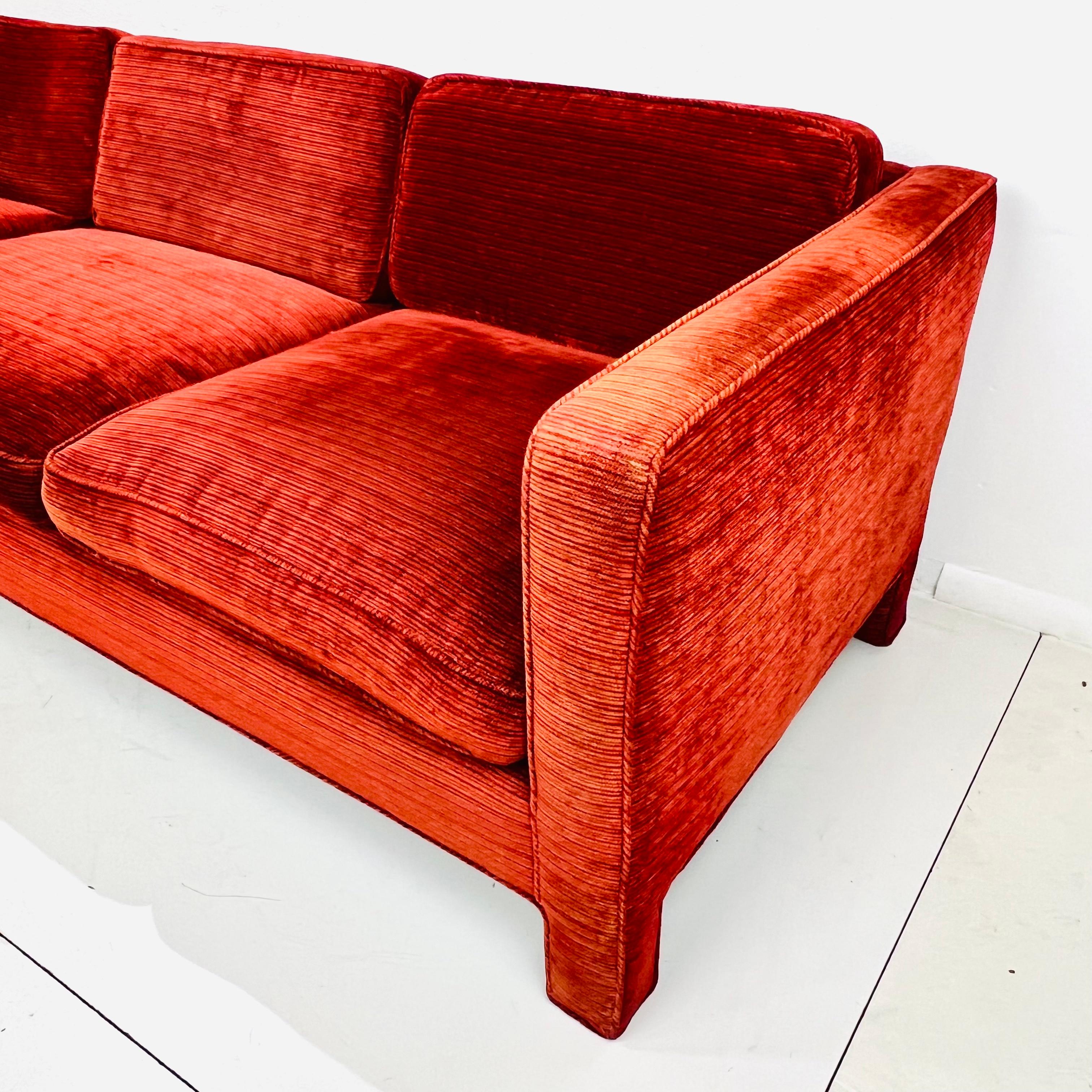 Vintage Parsons Sofa in the Style of Milo Baughman 1