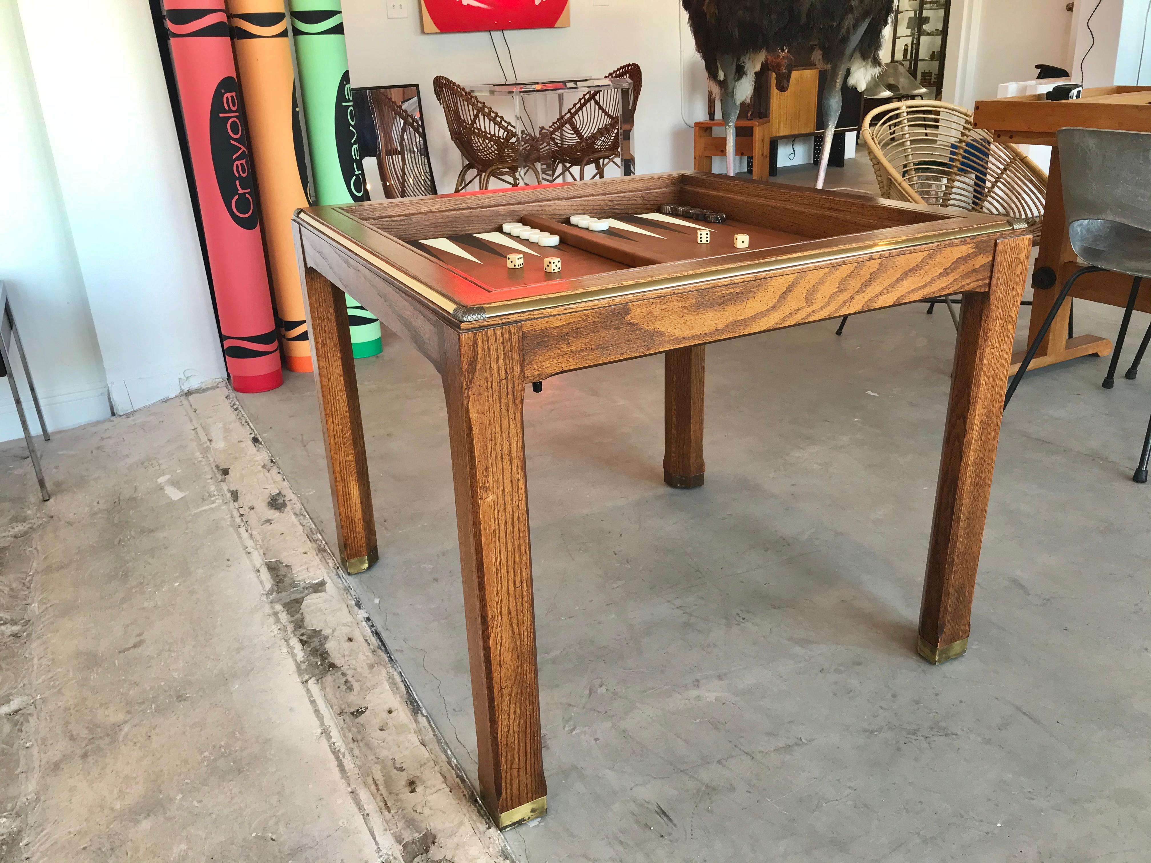 Vintage Parson's Style Backgammon and Chess Game Table 1