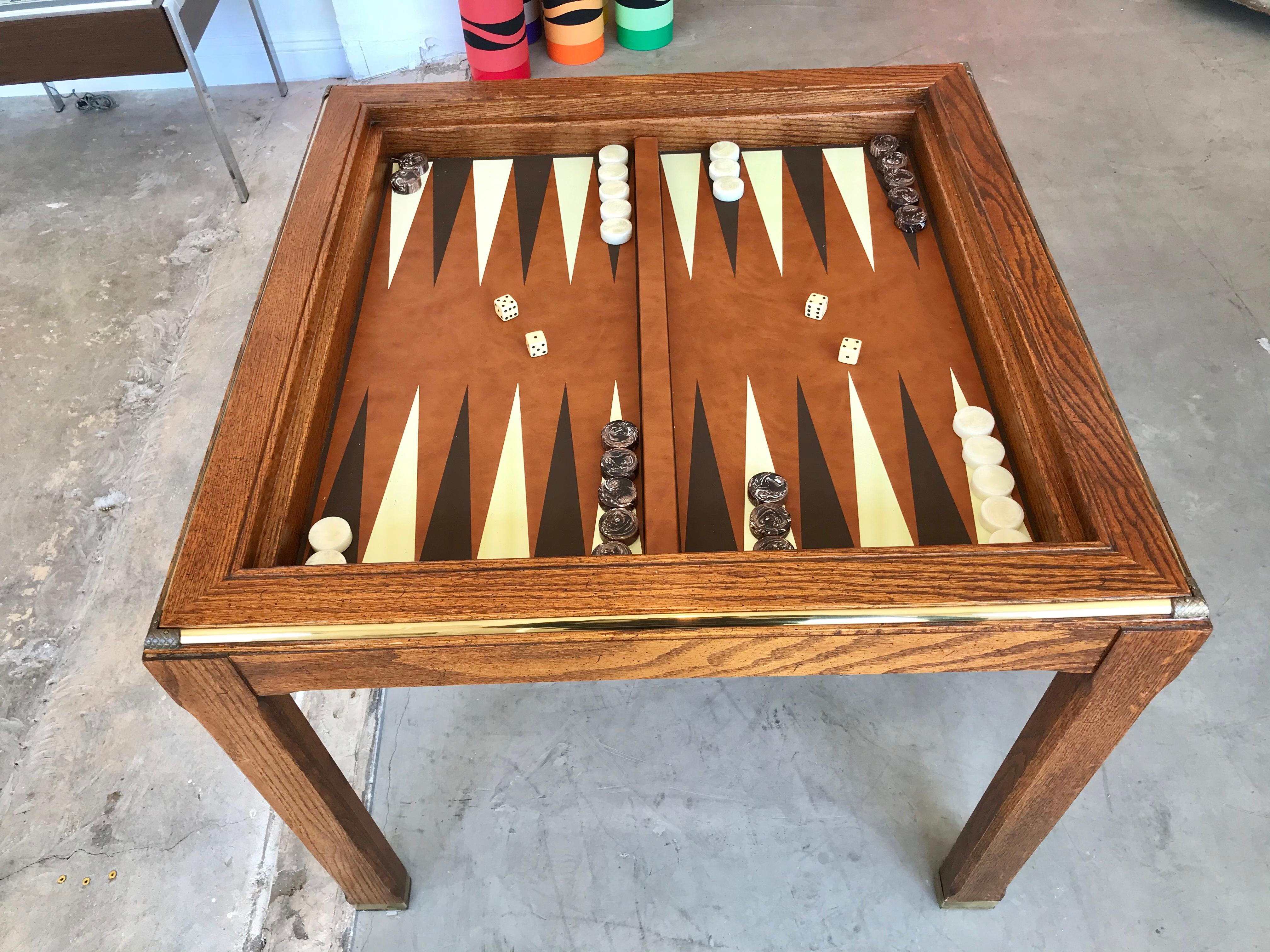 Vintage Parson's Style Backgammon and Chess Game Table 2