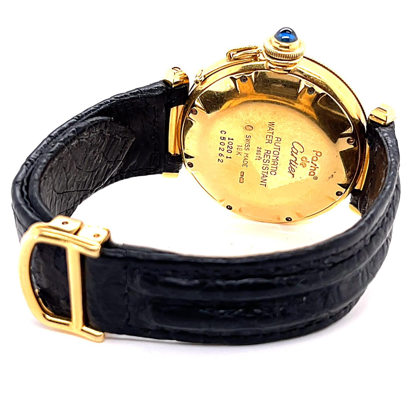 Vintage-Uhr von Pasha de Cartier aus 18 Karat Gold für Damen oder Herren