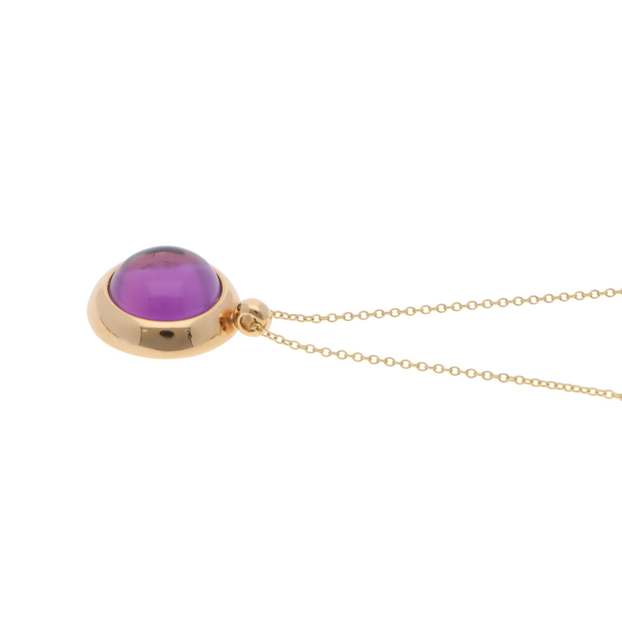 Collana vintage con ciondolo in ametista e diamanti di Pasquale Bruni In condizioni ottime in vendita a London, GB