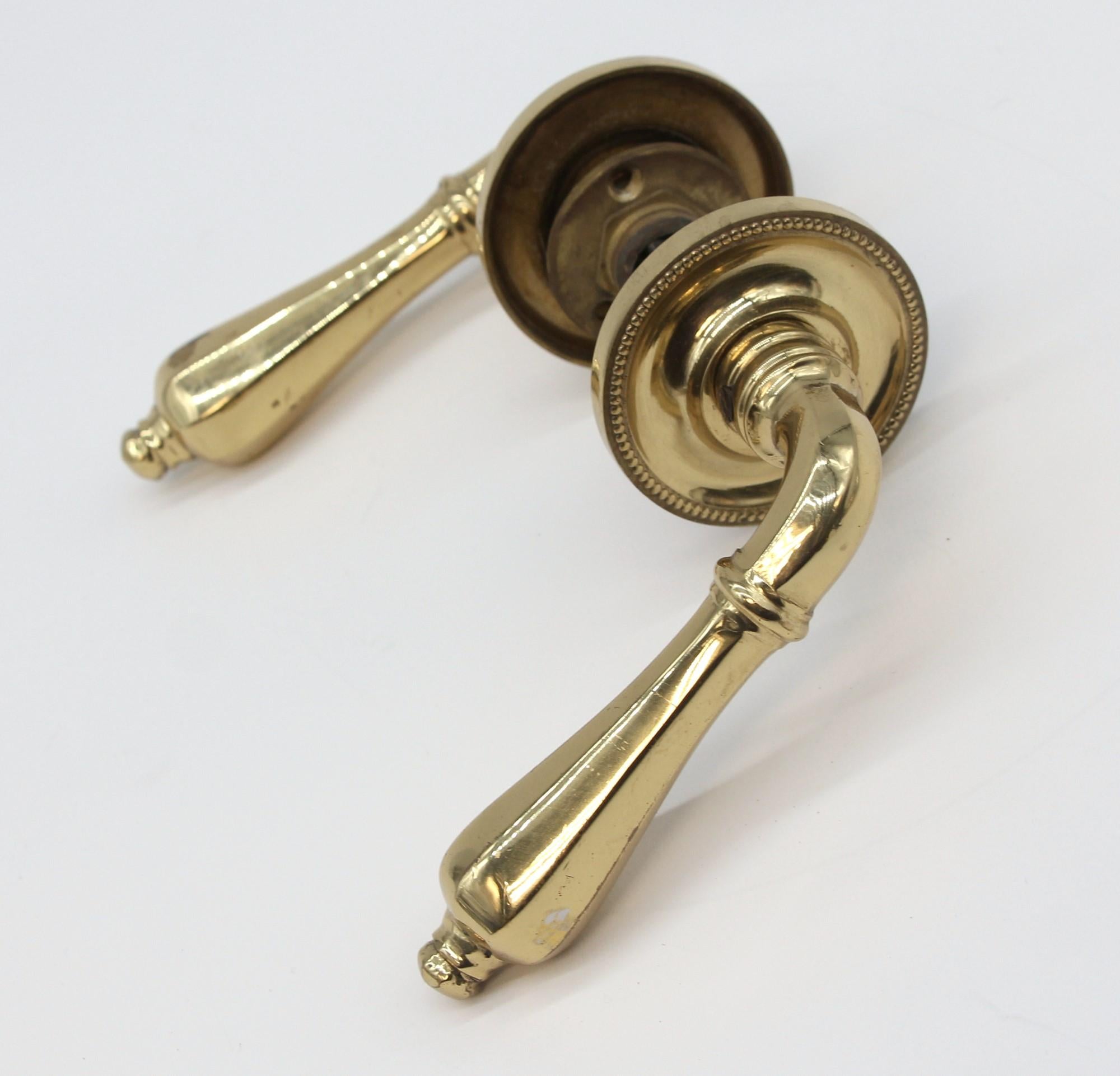 antique brass lever door handles