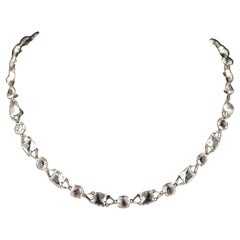 Retro paste Riviere necklace, 800 silver, c1930s 