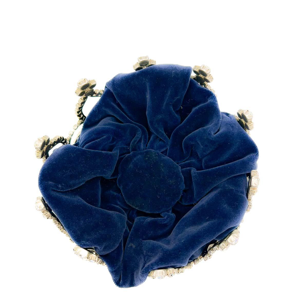 Vintage Paste & Velvet Crown 1950s For Sale 5