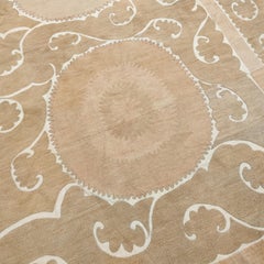 Vintage Pastel Coloured Central Asian Suzani Embroidery