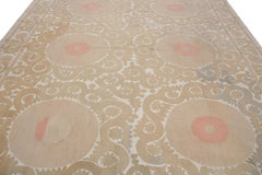 Vintage Pastel Coloured Central Asian Suzani Embroidery