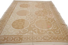 Vintage Pastel Coloured Central Asian Suzani Embroidery