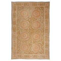 Vintage Pastel Coloured Central Asian Suzani Embroidery