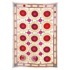 Bordado Suzani Vintage de Asia Central en colores pastel