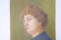 Vintage Pastel Crayon Portrait