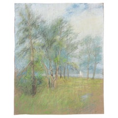 Antique Pastel Lakeview Landscape Hamilton Ontario Painting